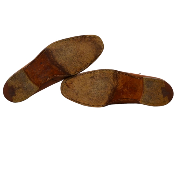 POLO RALPH LAUREN Benchmade in England by Crockett & Jones Light Brown Derby 8 D - Picture 11 of 12